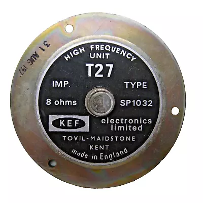 KEF T27  HF UNIT TWEETER High Frequency Drive Unit. Needs New Diaphragm Coil. • £25