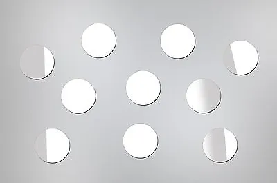 Removable Acrylic Mirror Wall Decal - 10 Pcs - Modern Home Decor Circle Sticker • $9