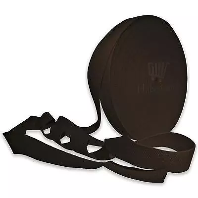 £2.49 • Buy Dark Brown 25mm Cotton Webbing Tape Strapping 1 Inch Belt Strap Bag Making Apron