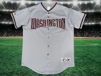 Washington Nationals Jersey Baseball Majestic MLB Sewn Gray Mens Sz XL Used • $68.99