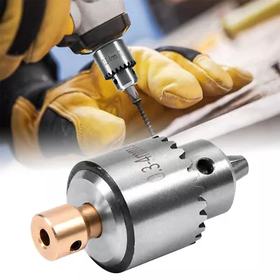 Micro Motor Drill Chuck Clamping Range 0.3-4mm Taper Mounted Mini Drill Chuck US • $11.06