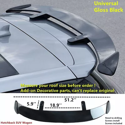 Universal Glossy Black GT-Style Rear Roof Spoiler Wing Fits SUV Hatchback Wagon • $83.99