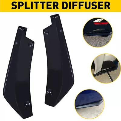 Gloss Black Rear Bumper Splitter Diffuser Canards For Infiniti G37 Q50 Q60 • $26.90