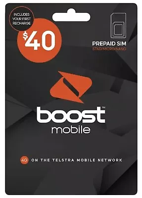 Boost $40 Prepaid SIM Trio Starter Kit Data 28 Day Expiry Mobile 5G • $29.95