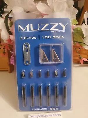 Muzzy ~ 3-blade Broadheads 100 Grain 6 Pack  # 225  ~ New~ • $40.89