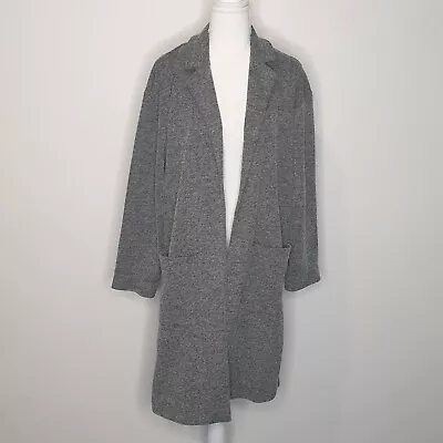 Decjuba Size Small Grey Long Sleeve Patch Pockets Long Jacket • $39.99