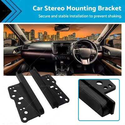 $11.59 • Buy Car Stereo Side Trims Brackets 2Din Double Fascia Facia Dash Suitable For Toyota
