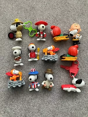 12 X Snoopy Peanuts Charlie Brown McDonalds Figures Happy Meal Around The World • £12.25