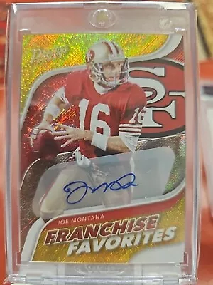 2022 Panini Prizm Joe Montana Franchise Legends Auto GOLD 7/10! 🔥 L@@K • $69