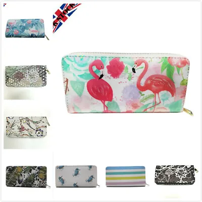 £5.80 • Buy Womens Ladies Zip Around Wallet Coin Purse Flamingo Owl Card Holder Girls Gift