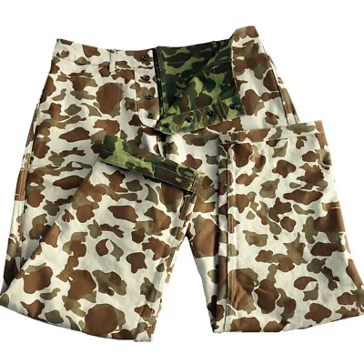 WW2 US Army Cotton USMC Pacific Camo Military Pants Tactical HBT Soldier Trouser • $49.99