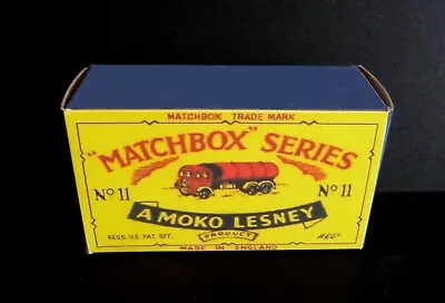 Matchbox Lesney No 11b Road Petrol Tanker Reproduction Box (Box Only) • £2.89