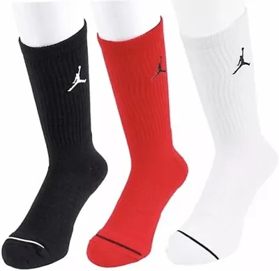 Nike Jordan Jumpman Everyday Crew Socks 3 Pack 3 Pair Men’s Size 8-12 SX5545-011 • $29.95