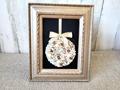 Jewelry Art Christmas Tree Ornament Framed Vtg Decor One Of A Kind Unique Gift • $65.04