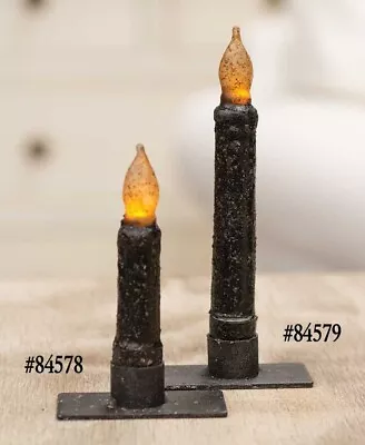 Primitive Country Farmhouse 4  & 6  Black Timer Taper Candles • $8.99