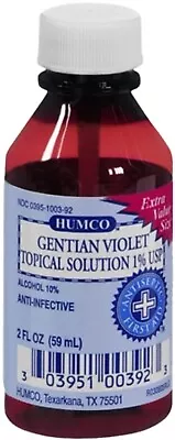 Humco Gentian Anti-infective Topical Solution 1% First Aid Liquid  2 Fl Oz • $24.06