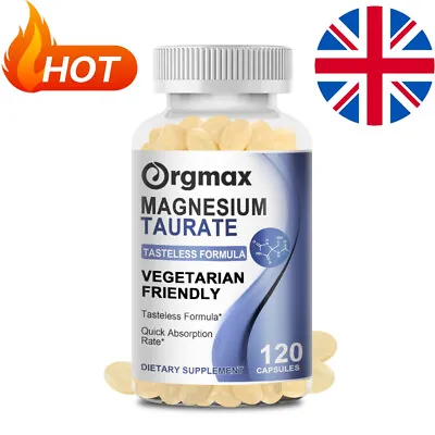 Magnesium Taurate Capsules Improve Memory Support Help With Relax & Clam 120 Pcs • £11.95