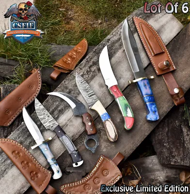 CSFIF Hunting Skinner Knife D2 Tool Steel Mixed Material Lot Of 6 • $55