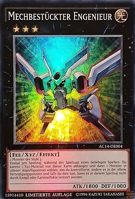 Yugioh Mechquipped Angineer AC14-DE004 Super Rare Limited Edition NM • $2.13