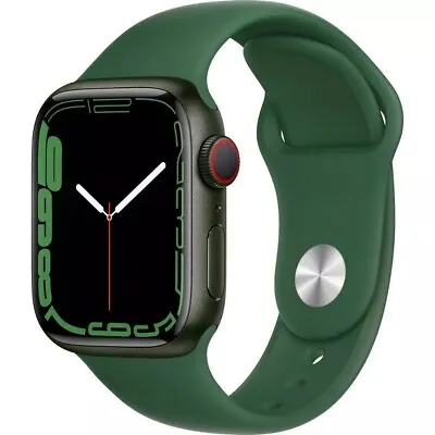 Apple Watch Series 7 GPS + LTE W/ 45MM Green Aluminum Case & Clover Sport Band • $170.96