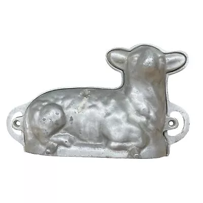 VTG 13” Cast Aluminum Lamb Sheep Butter Chocolate Mold Farmhouse Decor • $39.99