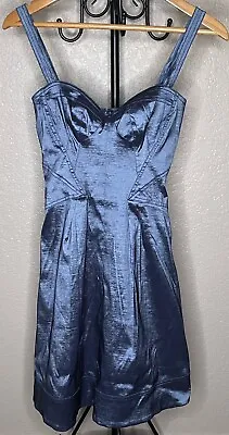 Zac Posen Z Spoke Dress Blue Size 2 Fit And Flare Sweetheart Neckline Lined • $37.99