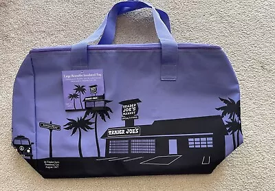 New Trader Joe's “LAVENDER” Insulated Extra Large Cooler Reusable Shopping Bag! • $21.95