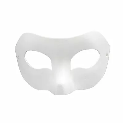 DIY Plain Masquerade Mask (6 Or 12pk) White Paper Art & Craft Party Activity Kid • $14.99