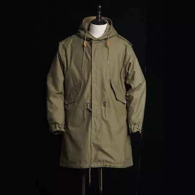 Vintage Army Military M1951 Parka Jacket Casual Fishtail Wind Coat Windbreaker • £113.99