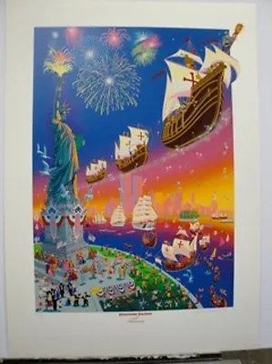 Melanie Taylor Kent  Christopher Columbus  500th Anniversary S/N Serigraph • $249.95