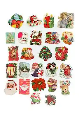 Vintage Christmas Stickers Seals Set Of 25 • $10