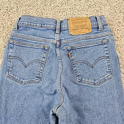 VINTAGE Levis 912 Jeans Womens 9 Orange Tab Slim Tapered High Stretch 80s 26x29 • $44.98