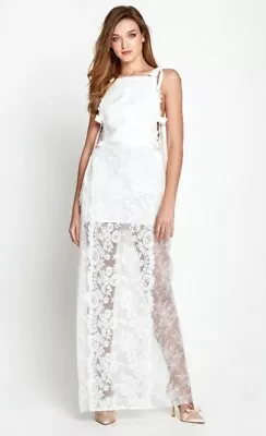 $88 • Buy Alice McCALL Bridal Witchcraft Maxi Dress Ivory White Lace Gown Size 8 AU / 4 US
