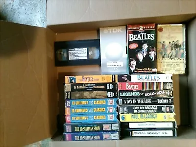 Beatles VHS Lot 20 Tapes Ed Sullivan Show Classics Shindig Yellow Submarine More • $34.99