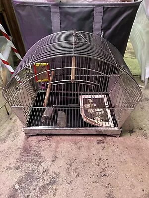 Vintage Hendryx Bird Cage Art Deco Original Parakeet Designer USA Steel • $75