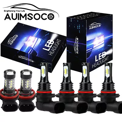 For Mitsubishi Lancer 2008-2017 6x Bulbs LED Headlight Hi/Low Beam+Fog Light KIT • $39.99