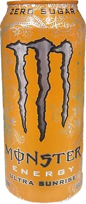 New Monster Energy Ultra Sunrise Zero Sugar Drink 1 Full 16 Floz Can Collectible • $14.99