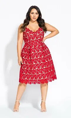 $65 • Buy City Chic S Nwt Rrp $139.95 So Fancy Red Formal Dress Free Shipping