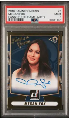 2016 Panini Donruss Fans Of The Game 3 Megan Fox Autograph PSA 9 • $359.99