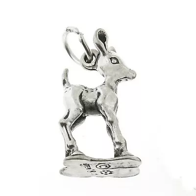 Bambi Fawn Baby Deer 3D 925 Solid Sterling Silver Charm MADE IN USA • $18.95