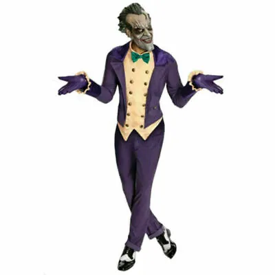 Men's Clown Purple Cosplay Costume Circus Outfit Fancy Dress Halloween Party • £6.99