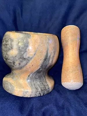 Marble Mortar & Pestly For Mofongo Pilon Y Maceta Para Mofongo En Madera • $40