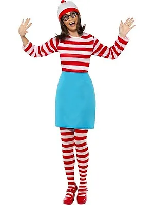 £39.99 • Buy Ladies Where's Wally Wenda Fancy Dress Costume Wheres Wenda Outfit By Smiffys