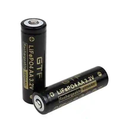 GTF 3.2v 600mAh Lifepo4 AA Rechargeable Batteries14X50mm Electric Toys CE Approv • £27.99