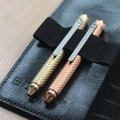 Brass Copper Titanium Bolt Action Pen Multi Function Writing Ballpoint Pen EDC • $41