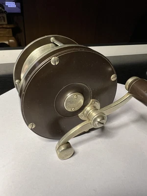 $485 • Buy Early Edward Vom Hofe 501 Celebrated STAR Rubber Reel Size 3 Patented 1867