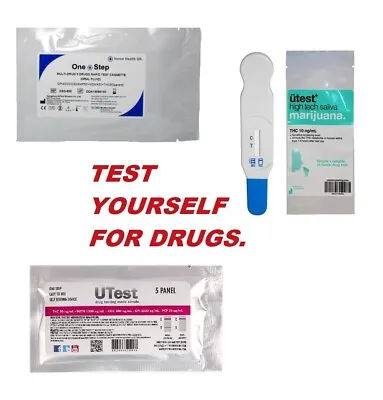 £9.99 • Buy Home Test Kit Urine Saliva Testing Detects Drugs Mouth Swab Spit Thc Canabis  