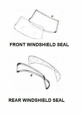 FRONT AND REAR Rubber WINDOW WINDSHIELD Seal Set Mercedes Benz W114 W115 2 PC • $189.91