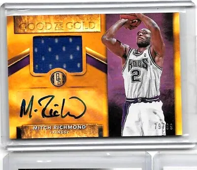 Mitch Richmond 2015-16 Gold Standard Game Used Jersey Certified Autograph#/99hof • $24.95