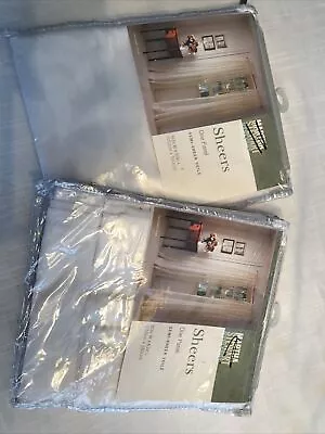 New Martha Stewart Semi-Sheer Voile Panel White 60 W X 63 L  2 Panels • $15